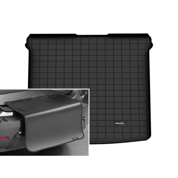 WeatherTech Cargo Trunk Liner with Bumper Protector compatible with 2021-2025 VW ID.4 - Behind 2nd Row w/ Bumper Protector, Black