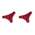 thumbnail image 4 of Minnieouse Bragas de tiro bajo Tanga Ropa interior de mujer Tanga Bragas sin costuras Sexy Atractiva Mano de obra fina Transpirable Vino M Vino rojo METRO 2Conjunto, 4 of 6