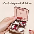 thumbnail image 4 of Small Pill Box, BPA Free Pill Case with 4 Large Compartmensts to Hold Vitamins, Moistureproof Portable Pill Box B, 4 of 5