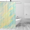 thumbnail image 4 of YFYANG Waterproof Bathroom Shower Curtain, Yellow Watercolor Texture Shower Curtain Set with Hooks, Home Bathroom Tub Decor - 72 "x72", Iron Hooks, 4 of 7