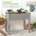 thumbnail image 3 of Best Choice Products 34x18x30in Raised Garden Bed, Elevated Wood Planter Box for Kids, Patio w/ Bed Liner - Gray, 3 of 8