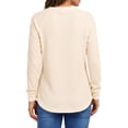 thumbnail image 5 of SPROUTOP Blouses for Women Waffle Knit Long Sleeve Shirts Casual Button Up Henley V Neck Tunic Tops Basic Tees, 5 of 10