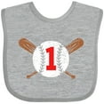 thumbnail image 3 of Inktastic First Birthday Weathered Baseball Design with Bats Boys or Girls Baby Bib, 3 of 4