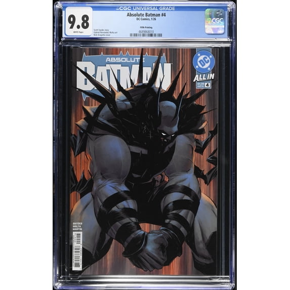 Absolute Batman #4 - CGC 9.8 Comic Book