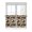 Beige Brown, variant on Eucalyptus Leaves Half Window Curtain 36 Inches Long, Spring Farmhouse Retro Botanical Window Treatment Curtain Drapes, Small Tier Curtains for Bathroom Over Sink, 27.5"x36", 2 Panels