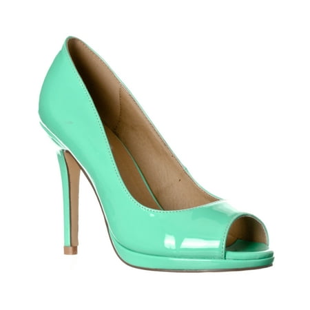 Sequins High Heel Platform - Riverberry Women's Julia Slight Platform Open Toe High Heel Pumps