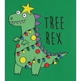 thumbnail image 4 of Old Glory Mens Christmas Tree Rex T-Rex Funny Dinosaur Long Sleeve T Shirt, 4 of 6
