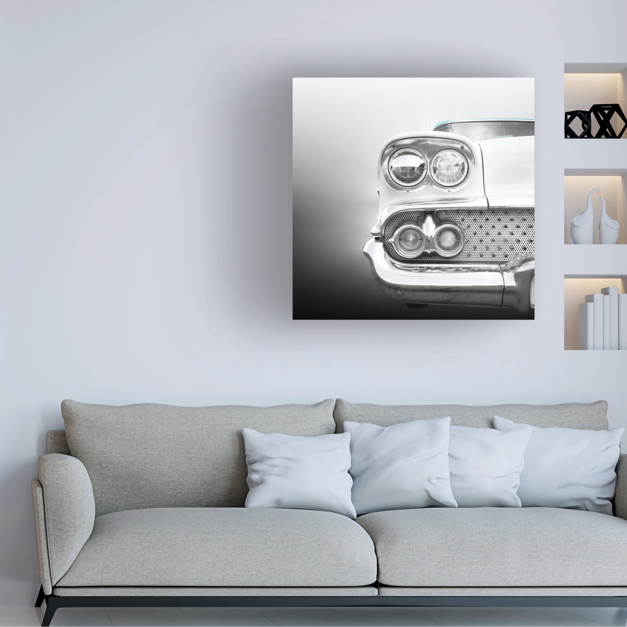 Canvas Wall Art - Beate Gube 'Us Classic Car 1958 Bel Air' Wall Art for Living Room, Bedroom, or Office Décor by Trademark Fine Art - 14 x 14 Inches