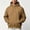 Khaki, variant on LYSMORA Men's Pullover Hoodie, Zipper Arm Pocket Long Sleeve Loose Fit Casual Athletic Sweatshirt With Front Kangaroo Pocket