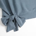 thumbnail image 5 of BXINGOHAI Sweaters for Women Solid V-Neck Sweater With Loose Drawstring Pullover Casual Knitted Sweater 2024 New Product Blue,Free Size, 5 of 6