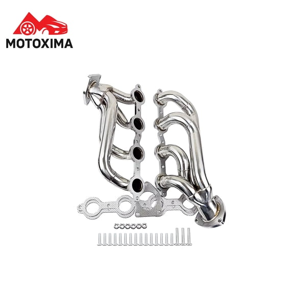 MOTOXIMA Stainless Steel Shorty Exhaust Headers for 2002–2013 Chevy GMC Truck/SUV V8