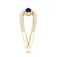 thumbnail image 3 of Rosec Jewels Lab Created Ring with Real Sapphire - Infinity Engagement Ring (Authentically Certified), 18K Yellow Gold, US 10.00, 3 of 8