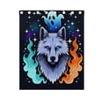 thumbnail image 4 of Wolf Fire Ghost Curtains Black Out Curtains for Sliding Glass Doors Bedroom Living Room Bathroom 2 Panels Set, 4 of 5