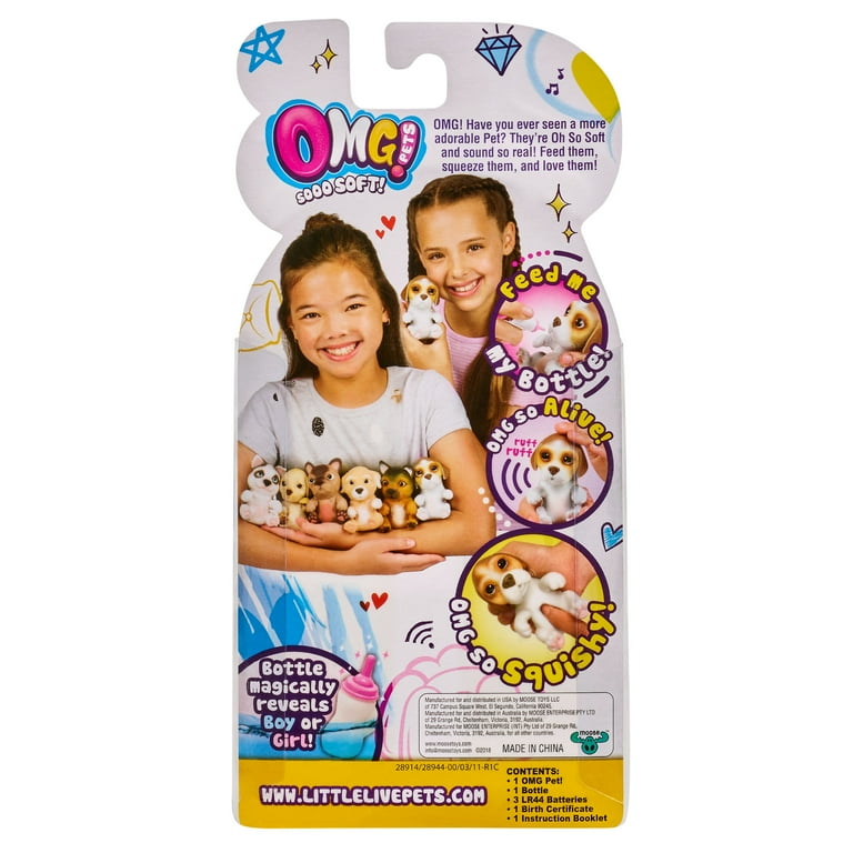 Little Live OMG Pets Interactive Puppy Dog, Pierre the French