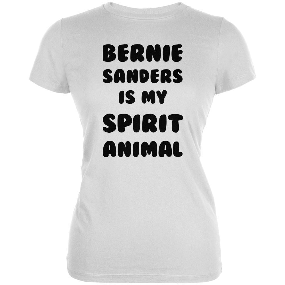 Election 2016 My Spirit Animal Bernie Sanders White Juniors Soft T-Shirt