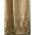 thumbnail image 5 of Olivia Gray Kenyon Damask Textured Jacquard 54 x 84 in. Single Rod Pocket Curtain Panel w/ Attached 18 in. Valance in Taupe, 5 of 7
