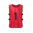 thumbnail image 3 of Tignapoo 12-Pack Dual Color Team Vests for Kids - Red & Sky Blue, Breathable and Comfortable Sports Training Jerseys for Football, Basketball, and More, 3 of 6