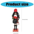 thumbnail image 5 of Festival Wood Shopping Lady Nutcrackers with Curly Hair for Christmas Decoration, 5 of 12