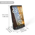 thumbnail image 3 of Intelligent Digital Display Thermohygrometer Electronic Weather Clock Electronic Desktop Table Alarm Timing Equipment White, 3 of 4
