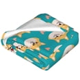 thumbnail image 2 of Salouo Cute Shiba1 Print Bed Blankets,Flannel Blanket Comfortable Air Conditioning Blanket Lightweight Blanket for Sofa Bed Travel & Couch -40"x30", 2 of 8
