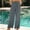 Gray, variant on JUSLIO Linen Pants Women Casual Drawstring Pockets Linen Comfortable Comfortable Wide Leg Pants Green L