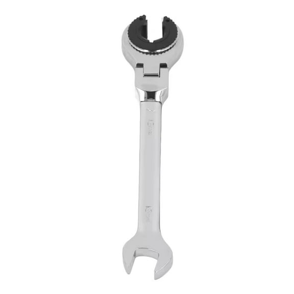 Ratcheting Tubing Brake Line Wrench 12mm 72 Teeth Adjustable Angle Steel Oil Pipe Open Ratchet Wrench Tool,1 * Brake Line Wrench,As Shown