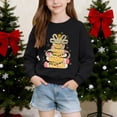thumbnail image 4 of Cowsor Chandails en Molleton Filles Enfants Mignons Graphiques Col Rond Chandail Tops Manches Longues Vacances, 4 of 6