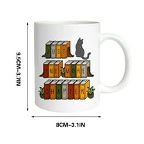 EUDIDV Decorative Ceramic Mug Gift For Book Lover, Floral Book Mug, Reading Mug, Flower Book Mug, Book Lover Mug, Librarian Mug,Teacher Gift Large Ceramic Mug