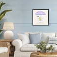 thumbnail image 2 of Stupell Industries Pastel Beach Umbrella Dalmatian Black Framed Floater Canvas Wall Art design by Krissy Mast, 18 x 18, 2 of 9