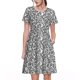 thumbnail image 1 of Balery Weave Geometric Vestidos sueltos de manga corta para mujer, vestidos de verano 2025, vestidos casuales de corte A con vuelo., 1 of 6