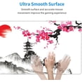 thumbnail image 5 of Watercolor Japanese Hills Cherry Blossom Gaming Mouse Pad XL, Non Slip Rubber Base Mousepad, Stitched Edges Desk Pad, Extended Large Mice Pad,31.5 X 11.8 Inch, 5 of 6
