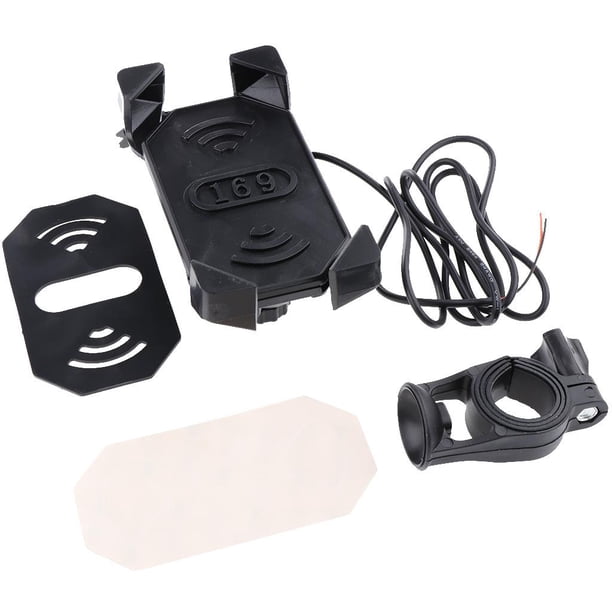 Soporte de montaje de ventilación de aire de coche para bicicleta Soporte de montaje de teléfono de motocicleta con puerto USB para teléfono Baoblaze Soporte de montaje del teléfono de la motocicleta
