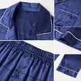 thumbnail image 5 of Onimisc Men Satin Silk Pajamas Sets Long Sleeve Sleepwear Button-Down PJs Sets Two-Pieces Loungewear with Pockets, 5 of 7