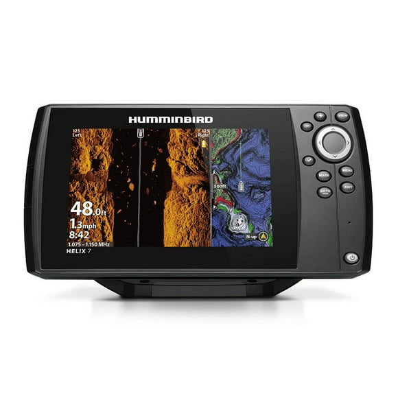Humminbird Fish Finder 411930-1 Helix 7 Mega Si; Use To Find Fish And Identify Buoys/Day Markers/Hazards/Marinas/Contours/Depth Markers; 7 Inch LCD Display; 1024 x 600 Pixels Resolution