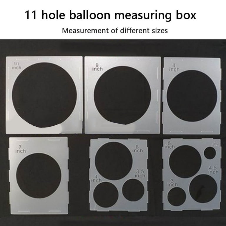 11 Holes Collapsible Balloon Sizer Box Cube, EEEkit Balloon Size Measurement Tool for Birthday Wedding Party Balloon Decorations, Balloon Arches