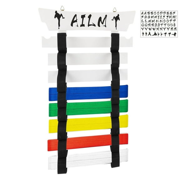 Bohorizon Taekwondo Belt Display, Karate 8Belts Holder, Martial Arts Belt Hanger Rack for Gifts