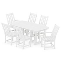 POLYWOOD Vineyard 7-Piece Dining Set in White