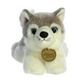 thumbnail image 4 of Aurora - Small Gray Miyoni - 8" Husky - Realistic Stuffed Animal, 4 of 5