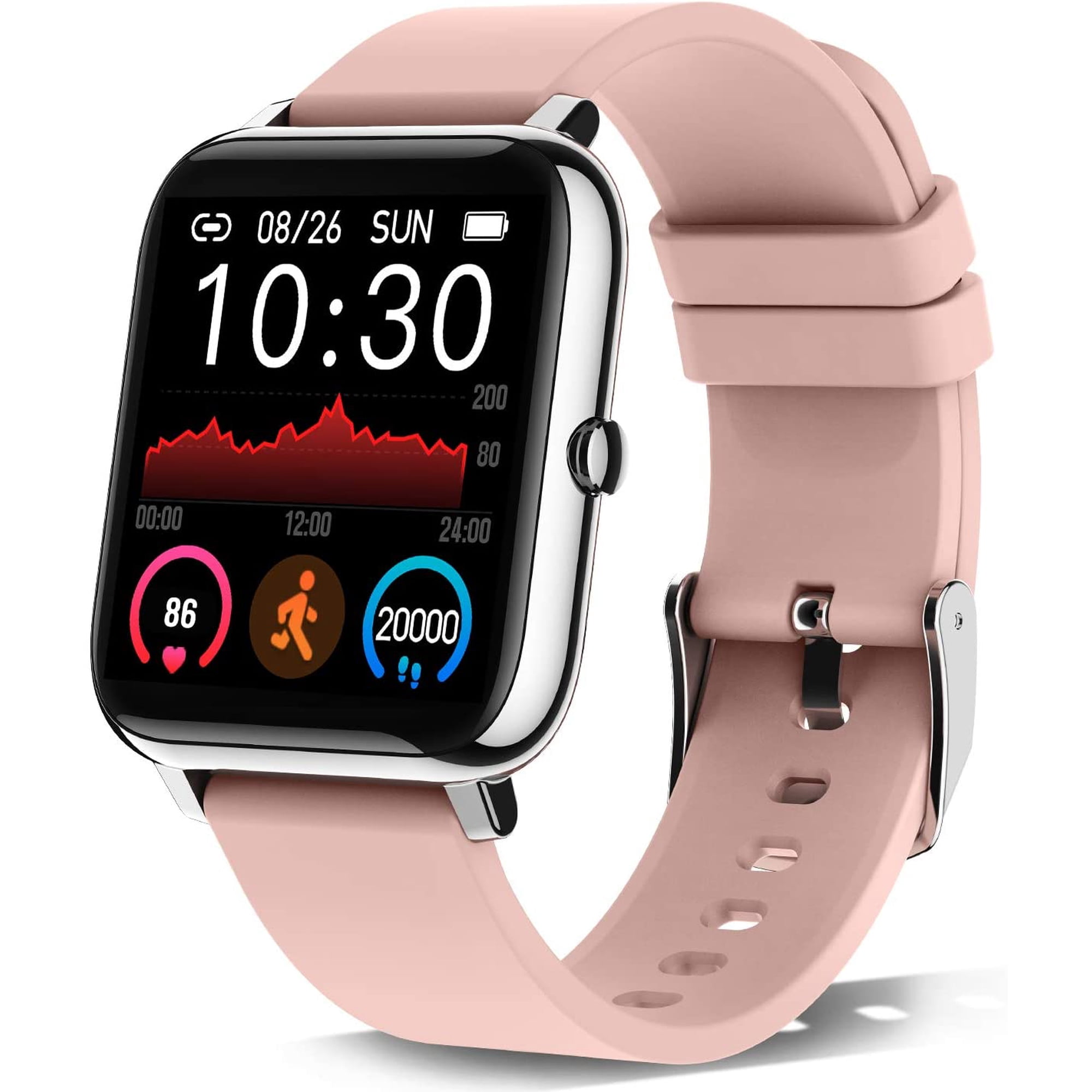 Timoom Heart Rate Monitor 1.4 inch Pink with Silicone Sport Band