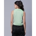 thumbnail image 3 of Moomaya Womens Printed Sleeveless Top, Collared Casual Summer Top, 3 of 9