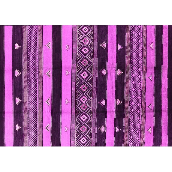 Ahgly Company Indoor Rectangle Solid Pink Modern Area Rugs, 7' x 9'