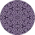 thumbnail image 1 of Ahgly Company Indoor Round Patterned Bright Lilac Purple Area Rugs, 7' Round, 1 of 6