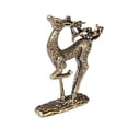 thumbnail image 4 of LABSERRON 1PC Small Brass Metal Statue Ornament Deer Home Decor Bronze 6.75x3.78Cm, 4 of 8