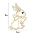 thumbnail image 5 of Mightlink Women Brooch Hollow Bunny Shape Decor Stainless Anti-slip Wear-resistant Coat Collar Hat Scarf Decoration Clothes Pin Garment Jewelry, 5 of 6
