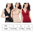 thumbnail image 4 of Qarigey Chaleco térmico para mujer, cuello en V, sin mangas, Color sólido, terciopelo, Top básico para mujer, ropa interior cálida para clima frío, Camisetas sin mangas Color de piel XXL Qarigey AP013373-05, 4 of 6