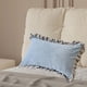 thumbnail image 4 of Funda de almohada de franela para invierno | Funda de almohada con volantes de algodón grueso | Ropa de cama suave y cálida | Tamaño estándar de 48 x 74 cm | Blanco, azul, verde y amarillo, 4 of 6
