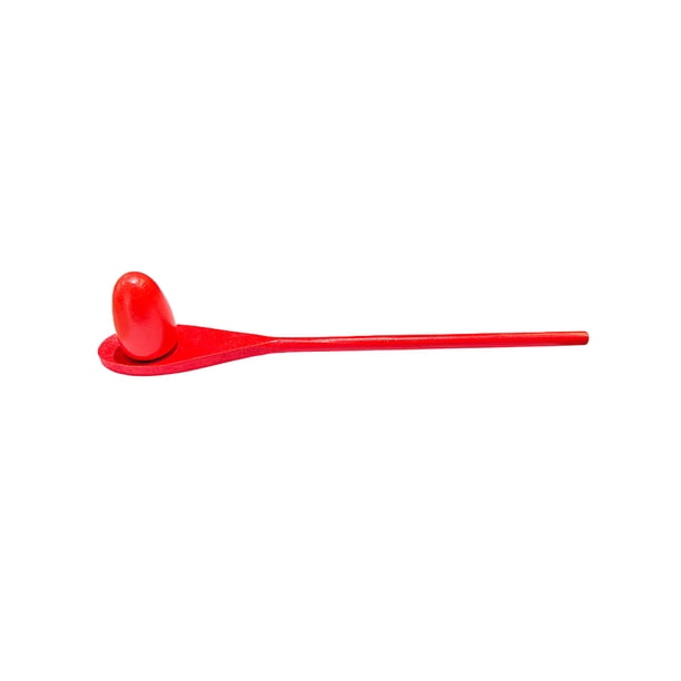 Ounissouiy Soporte de bola de cuchara de madera ABS para entrenamiento de equilibrio de niños equipo de entrenamiento inteligente de cuerpo de Juegos de césped rojo