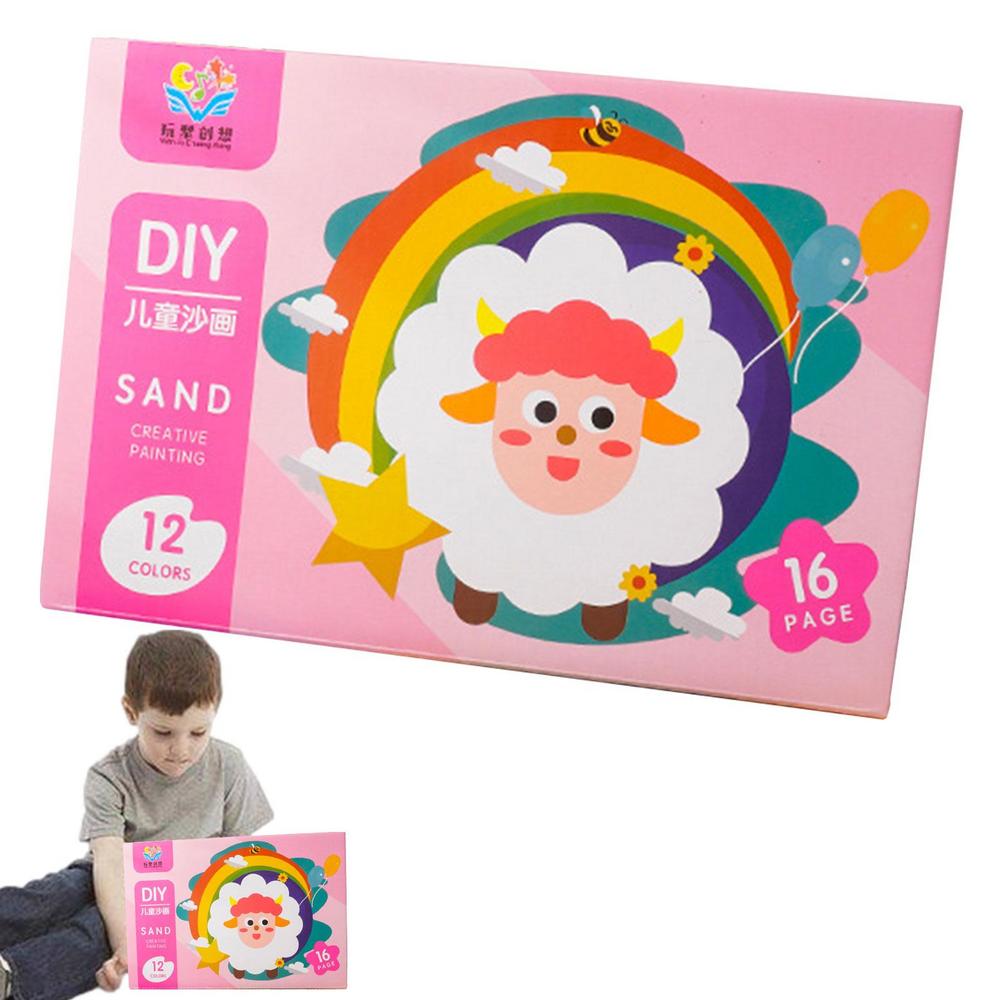 Centwalm Sand Painting for Kids Cartoon Kids Sand Art Activity Kit for Kids Colored Sand Art Kit