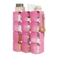 thumbnail image 1 of 12-Cube Modular Shoe Storage Cabinet with Doors – Stackable, Expandable Storage Organizer – Customizable Plastic/ABS, Dustproof, Space-Saving Shoe Rack – Pink, 1 of 8