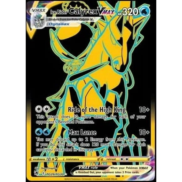 Tarjeta coleccionable Pokémon Ice Rider Calyrex VMAX Astral Radiance